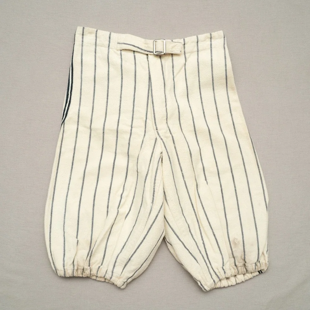 Vintage 40s 50s Empire NY Youth Baseball Uniform Pinstriped Cat Eye Buttons M